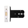Zoo Hardware Flat Dead lock - 102mm C/W PVD Forend and Strike - Satin Stainless
