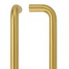Zoo Hardware 19mm D Pull Handle - 425mm Centers - Grade 304 - Bolt Through Fixings - PVD Satin Brass