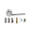 Atlantic Surf Door Pack Bundle (2.5" Latch, 3"x2" Hingesx3) - Polished Chrome