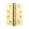 Jedo Stainless Steel Grade 13 Radiused Ball Bearing Hinges - 102x76x3mm - Electro Brassed - Pair - J9500REB