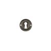 Old English Solid Brass Open Key Hole Escutcheons - Urban Dark Bronze (Pair)