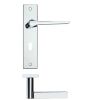 Zoo Hardware Draco Lever Lock (57mm c/c) On Backplate - 190x42mm - Polished Chrome
