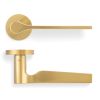 Valli Carmen Lever on Round Rosette - Satin Brass PVD