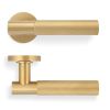 Valli Antonio Citterio Lever on Round Rosette (Zigrinato) - Satin Brass PVD