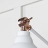 Hammered Copper Brindley Wall Light in Flock