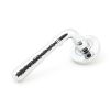 Polished Chrome Hammered Newbury Lever on Rose Set (Plain)