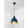 Hammered Brass Brindley Pendant in Dusk