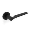 Valli Carmen Lever on Round Rosette - Matt Black PVD
