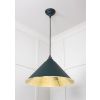 Hammered Brass Hockley Pendant in Dingle