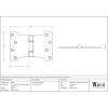 Pewter 4" x 4" x 6" Parliament Hinge (pair) ss