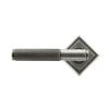 Pewter Brompton Lever on Rose Set (Square) - Unsprung