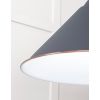 White Gloss Hockley Pendant in Slate