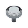Heritage Brass Cabinet Knob Ridge Design 32mm Polished Chrome finishUK Registered Design Number 6194410
