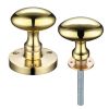 Zoo Hardware Zoo Oval Rim Knob 60.5mm rose dia - Brass