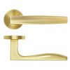 Zoo Hardware Appenine Lever On Round Rose - Satin Brass