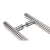 Satin Marine SS (316) 1.8m T Bar Handle B2B Fix 32mm Ø