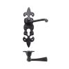 Zoo Hardware Lever on Fleur de Lys Euro Backplate - Black