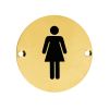 Zoo Hardware Sex Symbol - Female - 76mm dia - PVD Satin Brass
