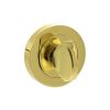 Mediterranean WC Turn and Release on Round Rose - Polished Brass