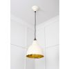 Hammered Brass Brindley Pendant in Teasel