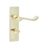 Victorian Scroll Bathroom Lever Handle 150mm Polished Brass