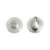 Zoo Hardware Turn and Release complete with escutcheons and 5mm spindle 50mm dia - Satin Stainless