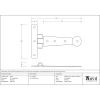 Beeswax 6" Penny End T Hinge (pair)