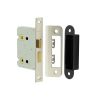 Jedo Kontrax Bathroom locks with Square Forend & Radiused Strike Plate 76mm Nickel Plate - By Frelan Hardware - JL460NP