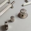 Millhouse Brass Battersea Linear T-Bar Cabinet Pull Handle on Backplate 160mm - Satin Brass