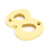 Polished Brass Numeral 8
