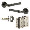 Complete Midtown Door Handle Pack - Internal Doors - Black Nickel - 76mm / 3-inch Hinges - JE-G3B-BN