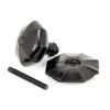 Black Octagonal Centre Door Knob - Internal