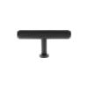 Millhouse Brass Eiffel Knurled T-Bar Cabinet Knob Handle - Matt Black