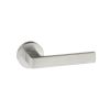 Forme Asti Lever Door Handle on Minimal Round Rose - Satin Chrome (Pair)