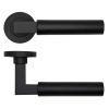 Zoo Hardware Garda Lever on Round Rose - Black