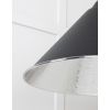Hammered Nickel Hockley Pendant in Elan Black