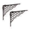 Honeycomb Shelf Bracket Pewter (Sold in Pairs)