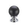 Zoo Hardware Glass Ball Cabinet Knob - Plain 25mm - Chrome