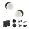 Old English Skipton Door Knob Pack (Bathroom Set - 4" Deadbolt, 4" Slim Knuckle Hinges x2) - Matt Black