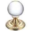 Zoo Hardware Glass Ball Mortice Knob - 55mm - Polished Brass