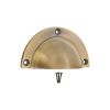 Crescent Cup Pull Antique Brass