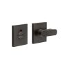 CR-803 Dark Bronze Thumb Turn & Lock Square Rose w/ Indicator - By Frelan Hardware - CR-803BK7DB