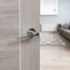 Senza Pari Laviano Lever Door Handle on Minimal Round Rose - Polished Chrome (Pair)