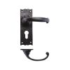 Zoo Hardware Traditional Lever on euro Backplate - 6" - Black