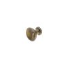 Mushroom 25mm Cupboard Knob Antique Brass
