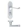 Zoo Hardware Project Oxford lever on bathroom backplate - 168mm x 42mm - Satin Chrome