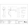 Pewter Gothic Thumblatch - XL