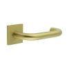 CR-106 Satin Brass Fixed Dead Square Rose Door Handle - By Frelan Hardware - CR-106B3SB