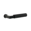 Millhouse Brass Cartwright Lever Door Handle on Concealed Round Rose - Matt Black (Pair)