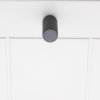Knurled Cylinder Cupboard Pull Satin Silver